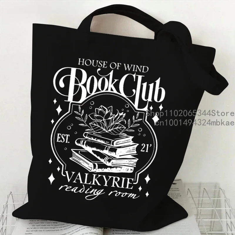 Book Club Shoulder Bag Women Wildflower and Book Handbags Large Capacity Teacher Student Shopping Bag Large Capacity Tote Bag