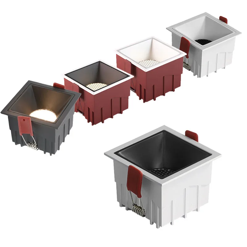 

Square Frameless COB Recessed Dimmable Downlight 7W 9W 12W 15W 18W 24W LED Ceiling Spot Light for Bedroom Living Room Kitchen