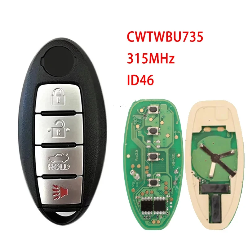 CWTWBU735 Auto Afstandsbediening Sleutel voor Nissan Tiida Teana Altima Maxima Armada Xtrail Pathfinder Rogue Versa juke