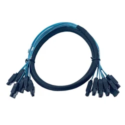 Cable Sata a Sata 4/6 puertos/Set Cable de fecha de 7 pines Cable Sata Sas de 6Gbps Cable Sata a Sata HDD para minería de servidores