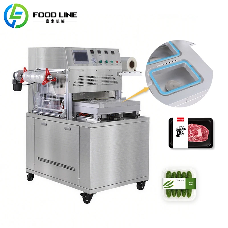 Semi Automatic Modified Atmosphere Packaging Machine High Quality for Meat Food Sealing and Preservation Custom