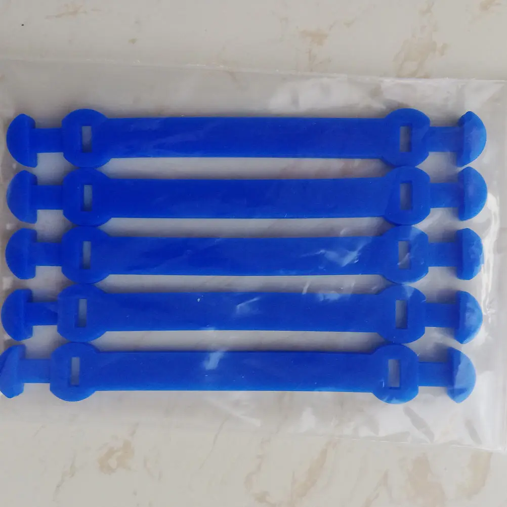 

5pcs Tennis Racket Shock Absorber Blue Silicone Dampeners Long Strip Vibration Reducer for Professional Players Tennis Accessory