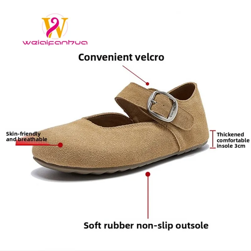 

Womens Shoes2026 New Leather Birken Shoes Women's Casual Flat Mary Jane Sneakers Women's Single Shoes Women's Luxury Shoes