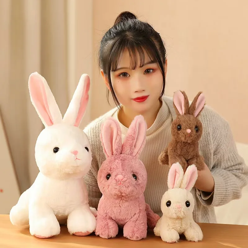 Rabbit plush toy plush animal rabbit doll simulation rabbit children\'s toys birthday Christmas gift girl boy