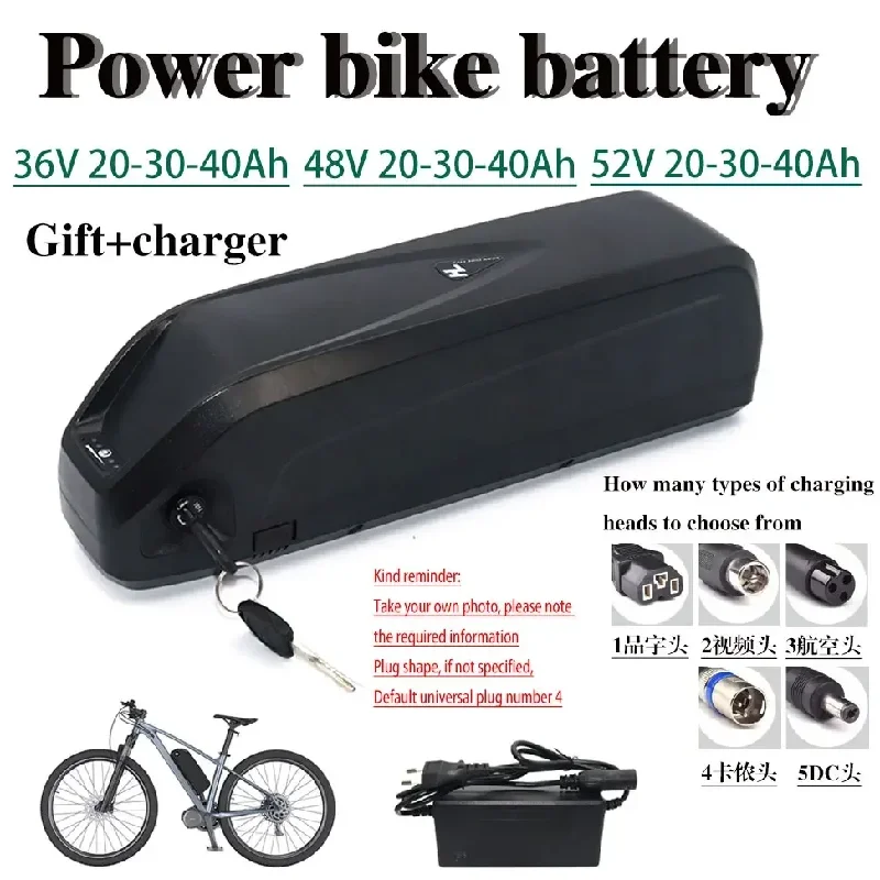 NUOVA Batteria per bicicletta elettrica originale 48V 20AH 52V 36V Hailong Max 60A BMS 350W 500W 750W 1000W Batteria di alimentazione BBS02 BBS03 BBSHD