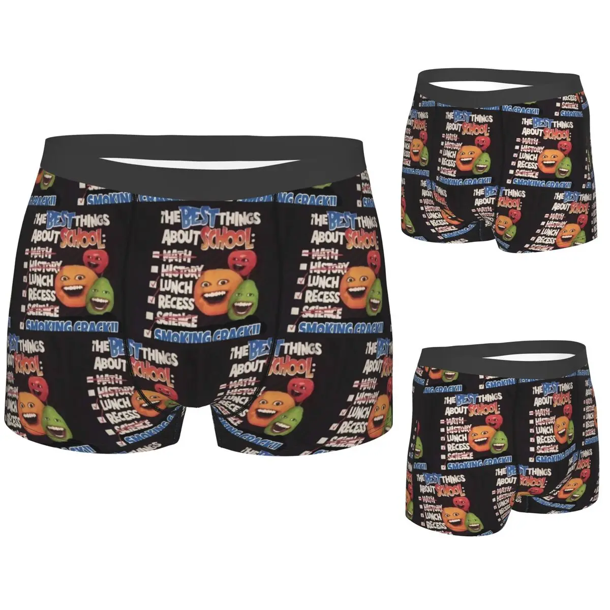 

Boxer Underpants Shorts Annoying Orange Best Things About School Panties Male Breathable Underwear for Homme Man Boyfriend Gift