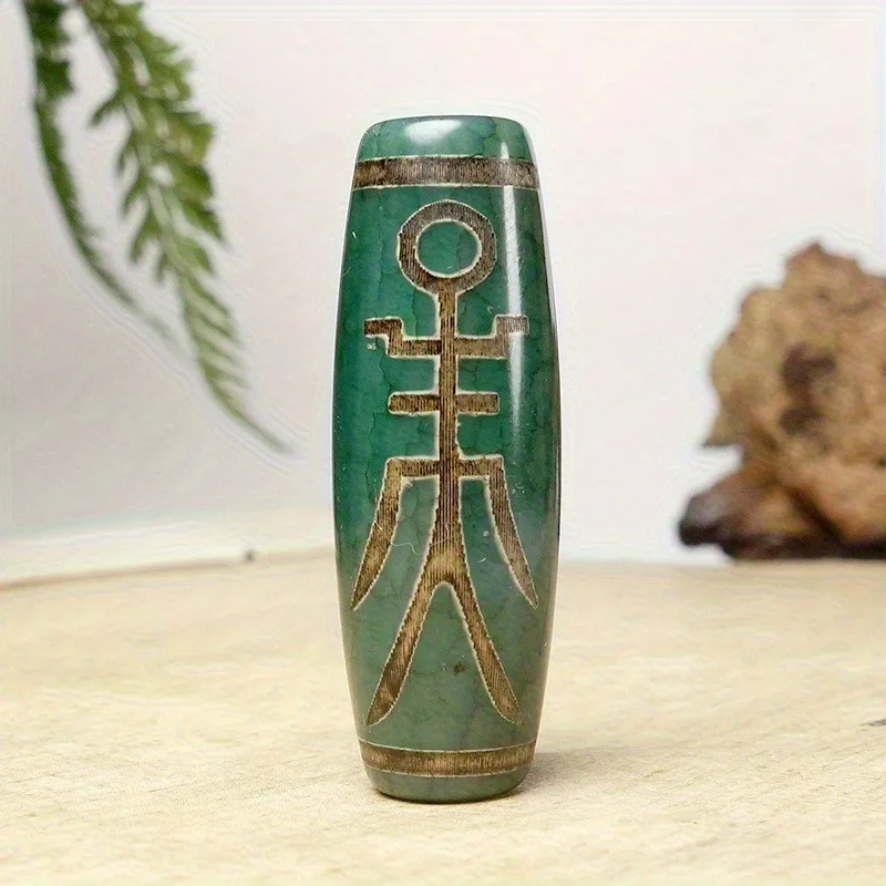 

Цилиндрические бусины из натурального зеленого агата, классические ретро-бусины, можно превратить в браслеты или ожерелья.