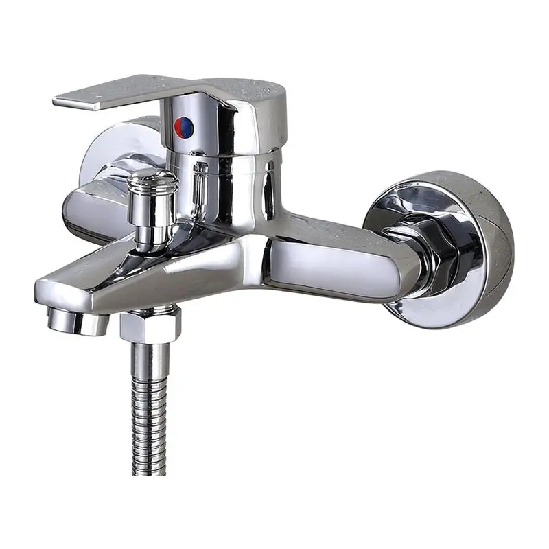 Triple Shower Mixing Valve Hot and Cold Shower Into The Wall Alloy Bathtub Faucet