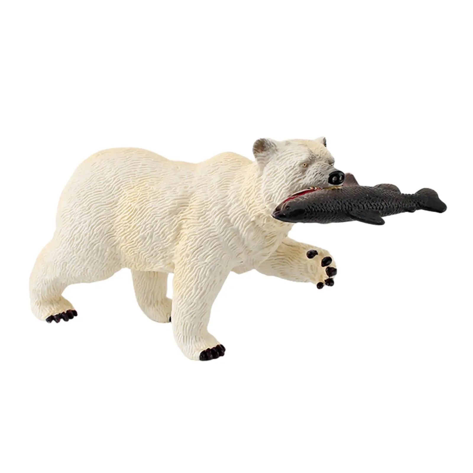 White Bear Arctic Animal Toy Miniature Crafts Realistic Animals Playset Wildlife Animal Figurine for Boys Girls Photo Props