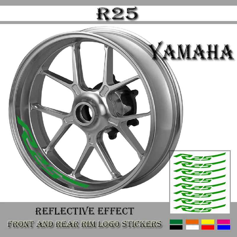 

New Motorcycle Modified Wheel Sticker Waterproof Reflective Wheel Decal Color Wheel Side Strip for YAMAHA YZF R25 yzfr25 R 25