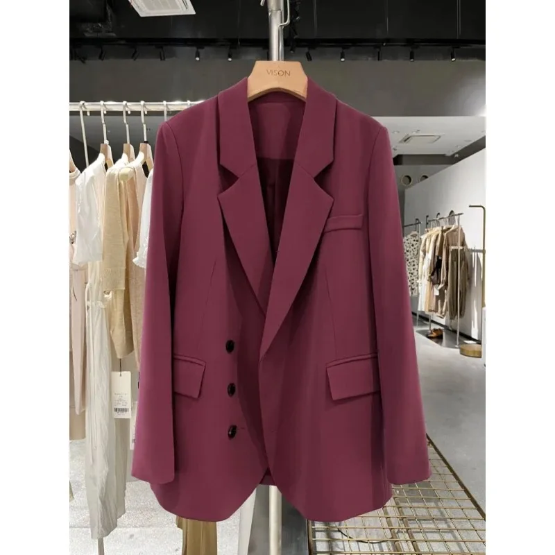 UNXX nuova primavera autunno Vintage Casual giacca corta pendolarismo tinta unita sciolto monopetto cappotti Blazer abbigliamento donna