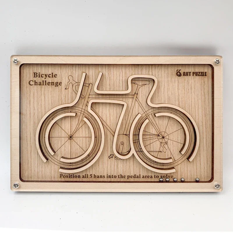 

Bicycle Maze Toy Challenge Birthday and Holiday Gift Puzzle Ideas Wooden Decompression Concentration Desktop Game