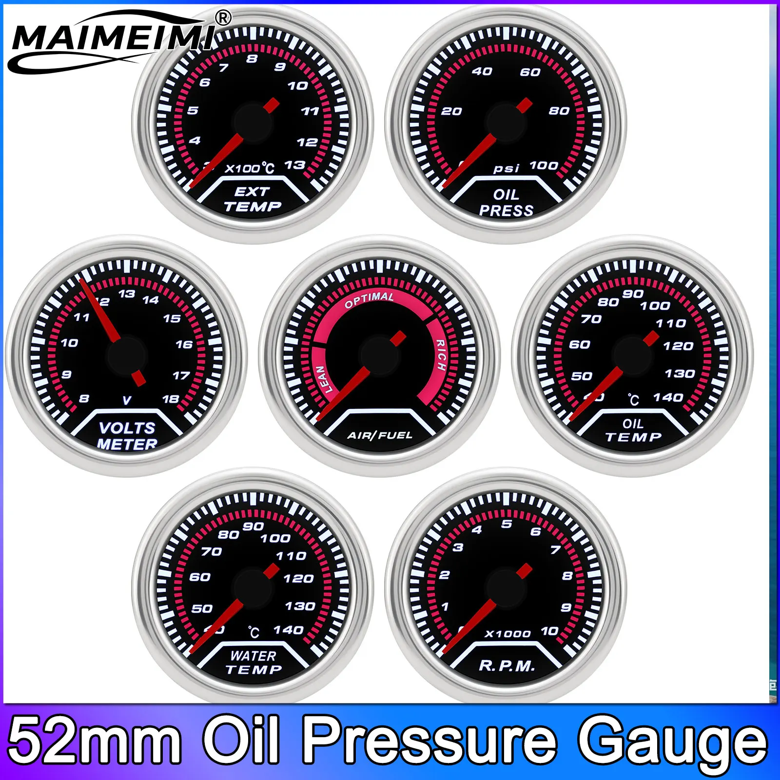 52Mm 12V Car Oil Pr…