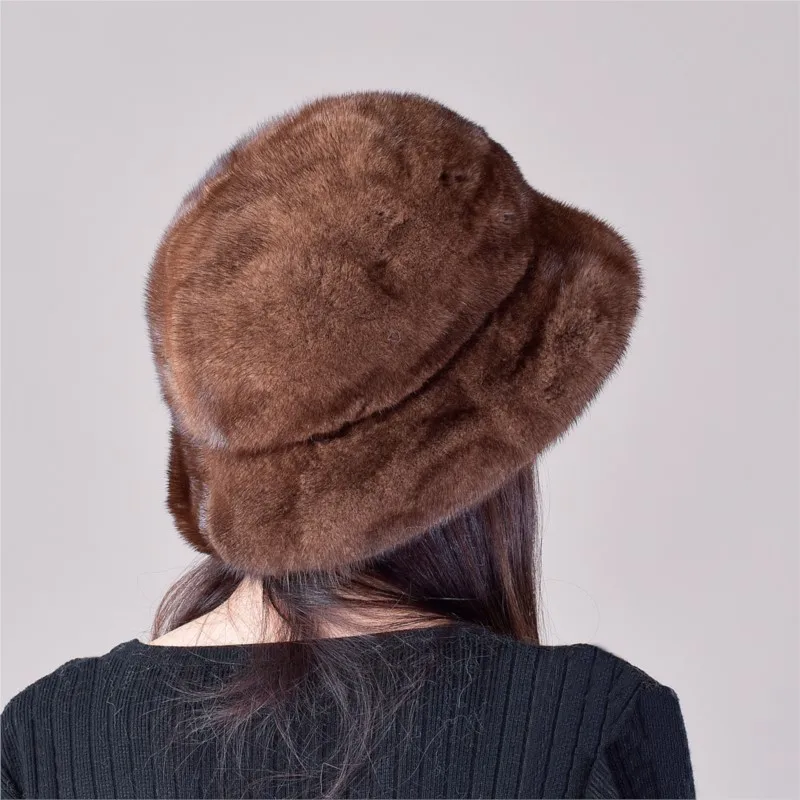 

Fisherman's hat fur women's adjustable whole versatile basin