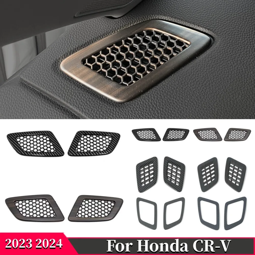 

For Honda CRV CR-V 2023 2024 Front Side Air Conditonnal Vent Cover Trim AC Outlet Panel stainless/plastic Interior Accessories