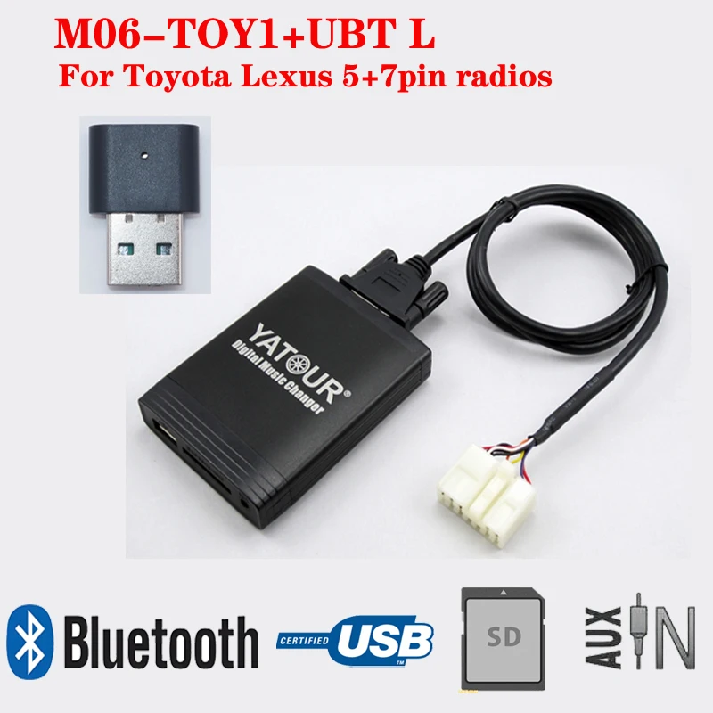 

Yatour Bluetooth USB SD AUX MP3 car radio player for Lexus Toyota 4Runner Corolla RAV4 Vitz Highlander