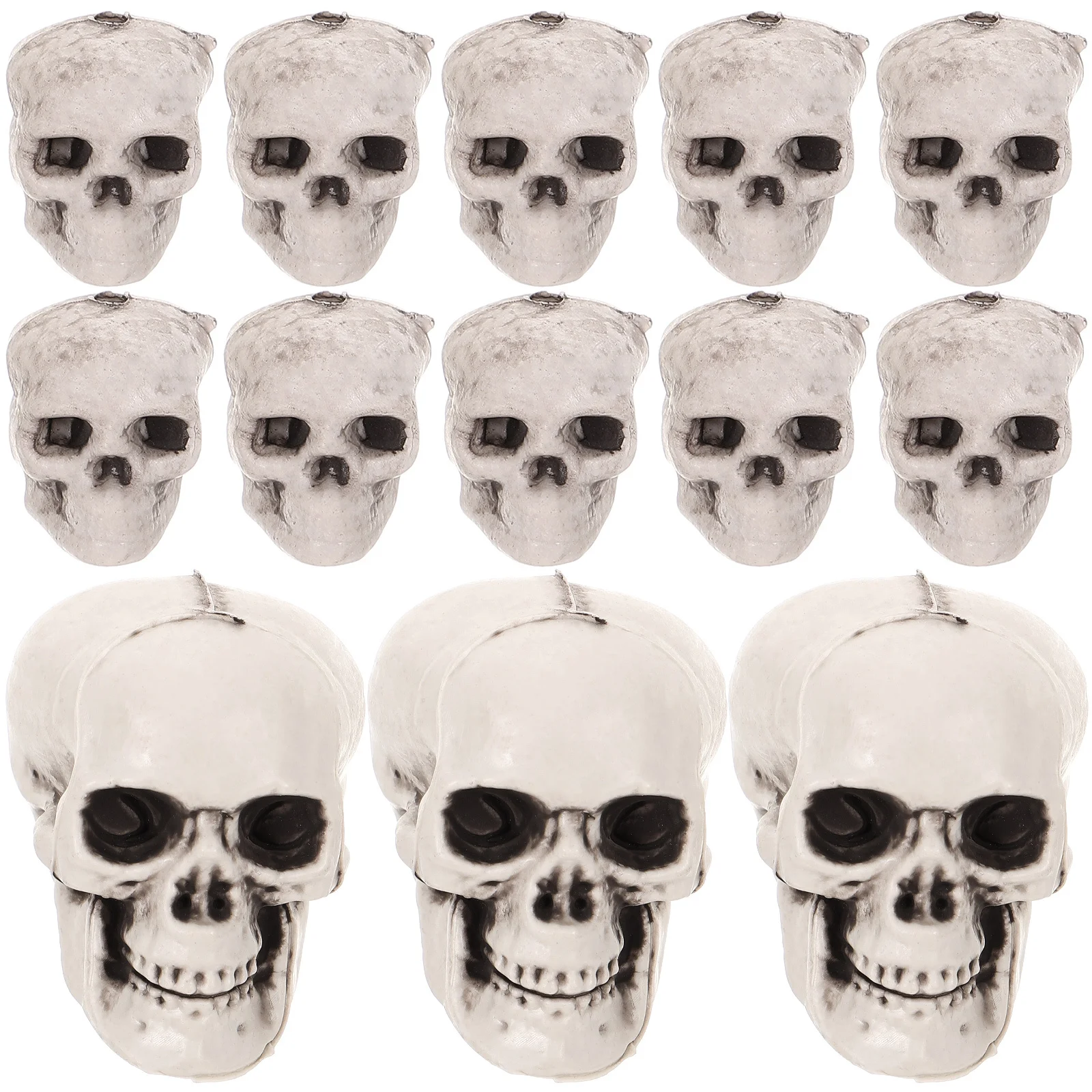 

13pcs Skull Decor For Fish Tank Resin Aquarium Ornament Halloween Cave Landscape Prop Pets Play Vivid Decoration Garden