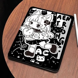 Smart Stand Case Cover for IPad Air 6 Case Ipad Pro 10.5 Air 5th 4th 10.9 Pro 11 2nd 3rd 4th IPad 10.2 7th 9th 8th Cute Cat Girl