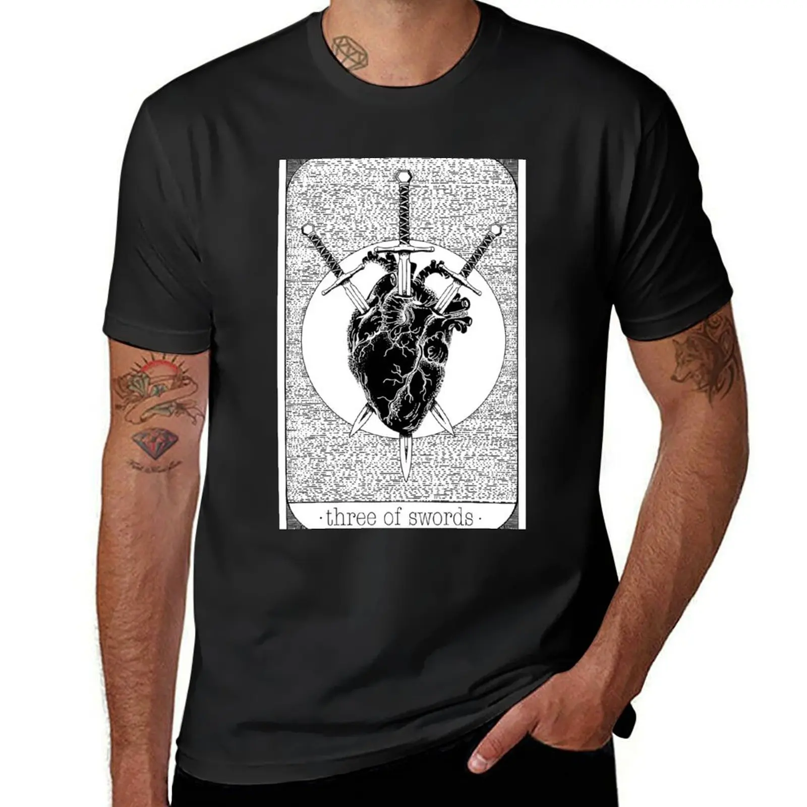 Three of Swords T-Shirt heavyweights boys animal print anime t shirts for men pack