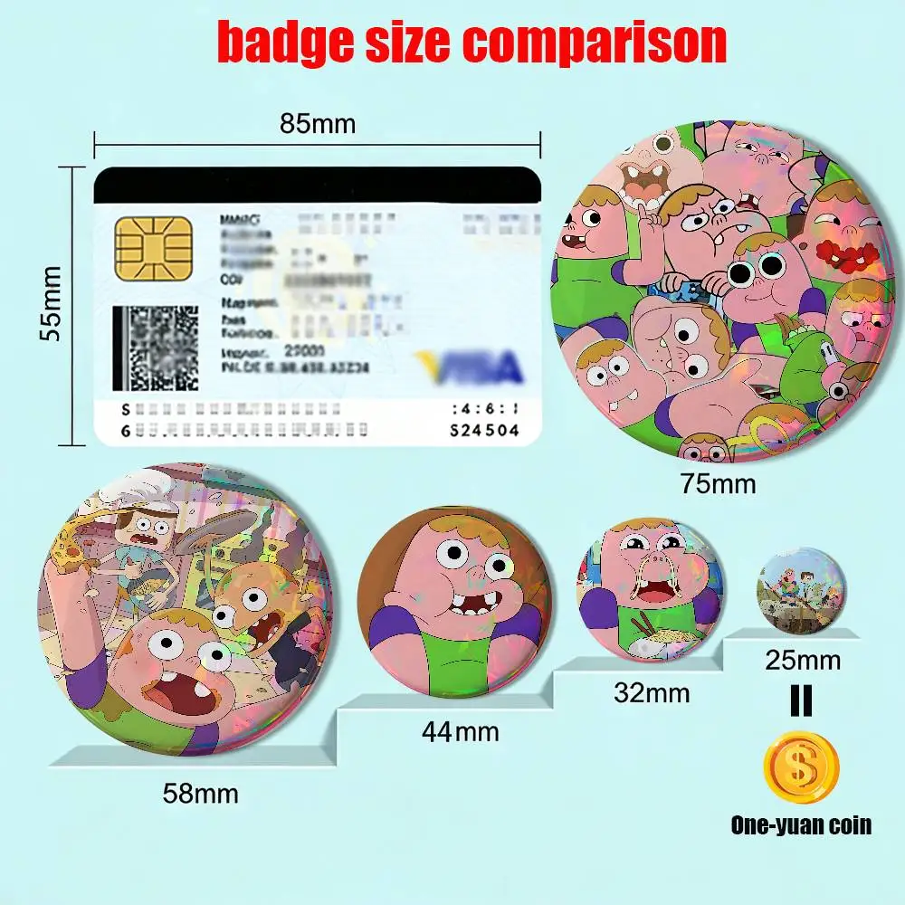 American style funny daily life Clarence Badge on Backpack Clothes decoration Tinplate Round Brooch Funny Custom Gifts