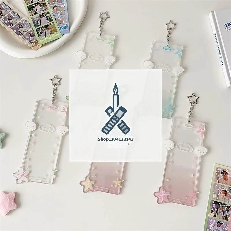 لطيف ستار مقصورة Photocard حامل حامل بطاقة الاكريليك المعبود صور تخزين بطاقة عرض حماية قلادة DIY ديكور الهدايا