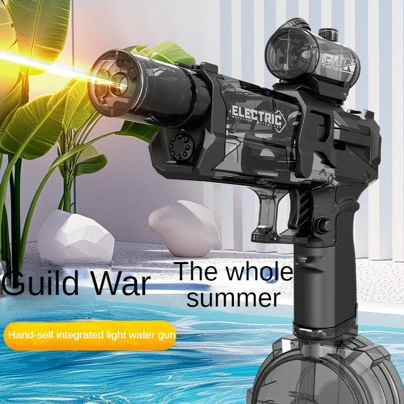 Electric Water Gun With Automatic Water Absorption And Large Capacity Lighting For Children'S Water Gun