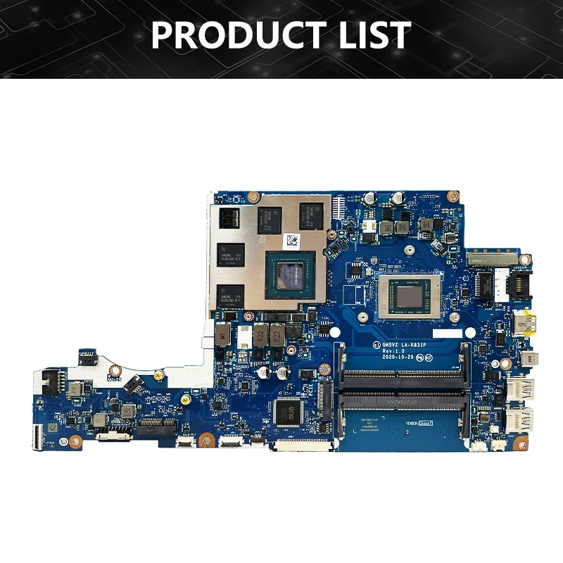 Placa-mãe portátil para Acer Aspire 7, LA-K831P, placa-mãe com R5-5500U CPU, RTX3050 V4G, 100% testado