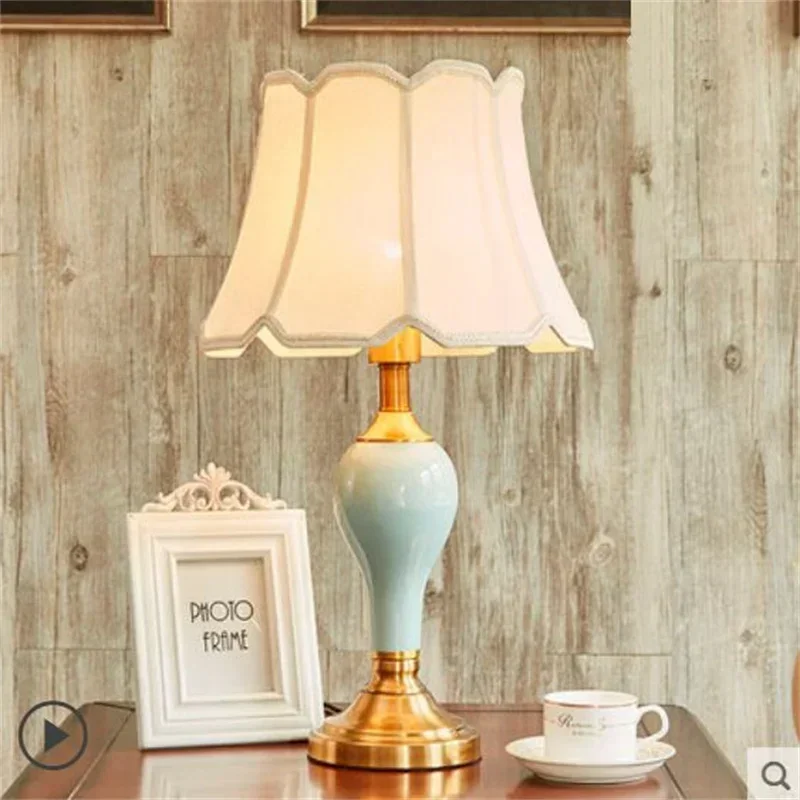 Amerikanische Kupfer Schlafzimmer Nachttischlampe moderne minimalistische warme kreative Wohnzimmer Studie Heimbeleuchtung