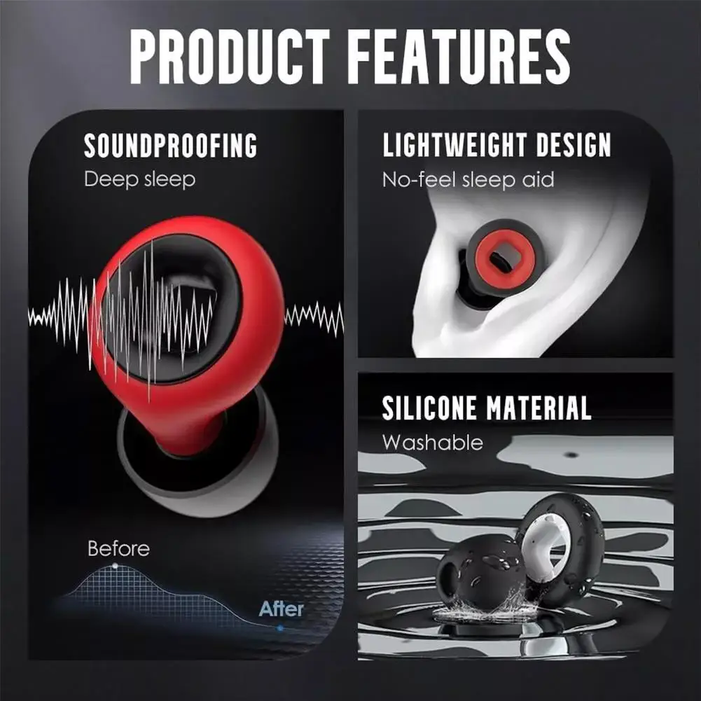 Fashion Motorcycle Noise Reduction Earplugs Windproof Sleep Earplugs Anti-noise Mute Sleep Learning Soundproof Earplug - Image 5