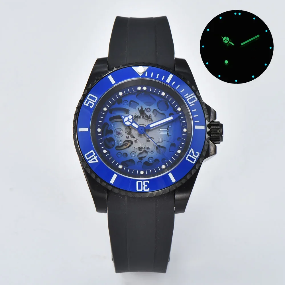 Reloj de buceo NH35/NH70 para hombre de 40mm con caja de cristal de zafiro Japón NH35/NH36/NH70 movimiento automático M268655-0017 logotipo personalizado