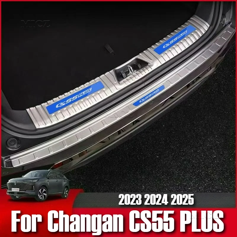 

Для Changan CS55 PLUS 2023 2024 2025 автомобильные аксессуары из нержавеющей стали, защитная пластина порога багажника, защита от царапин