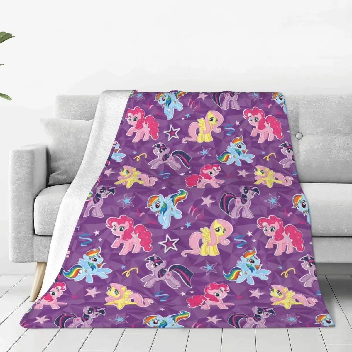 My Little Pony Cartoon Anime (7)-bayingimg Blanket Quality Warm Soft Throw Blanket Spring Camping Outdoor Fashion Bedspread