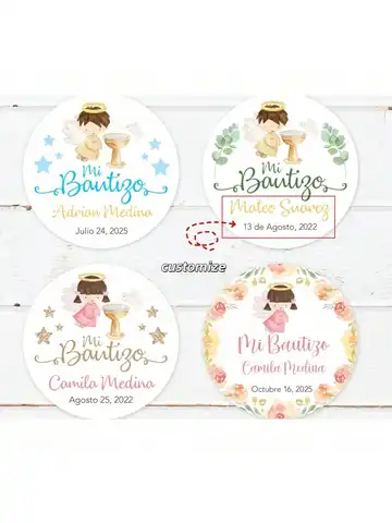 100Pcs Personalized Name First Communion Favor Labels,First Communion Stickers,Waterproof 1.5~3Inch First Holy Communion Labels
