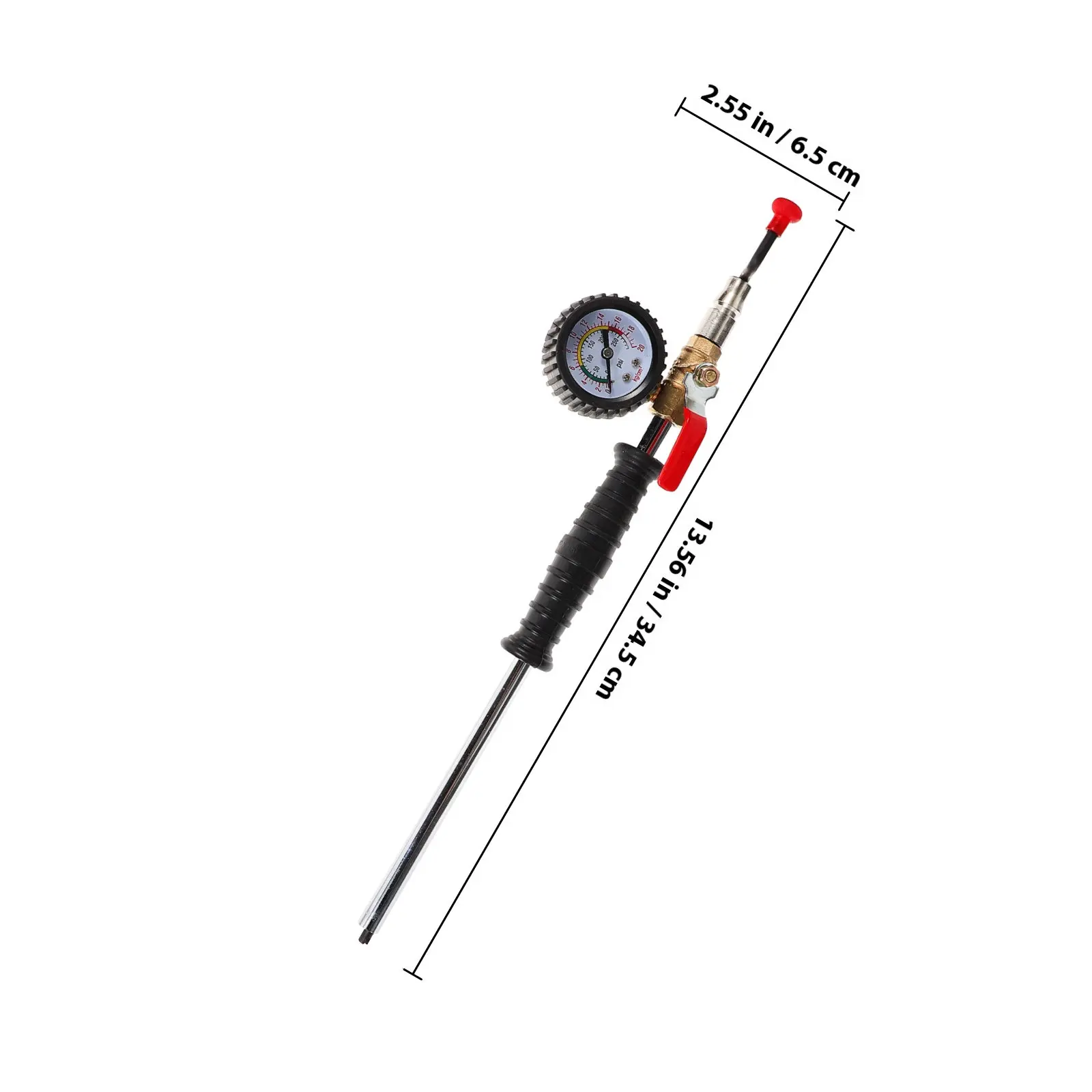 Tire Inflator Gauge Metal Digital Pressure Gauge Easy Inflate Deflate Compact Lightweight for Car Motorcycle Truck Tire Pressure