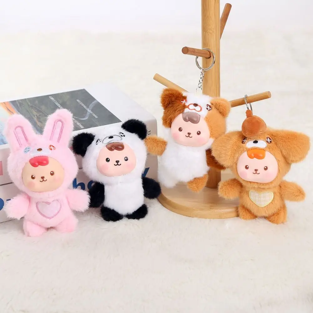 

PP Cotton Funny Cat Keychain Cartoon Design Plush Material Cute Pet Doll Keychain Lucky Charm Cute Shape Lucky Keychain