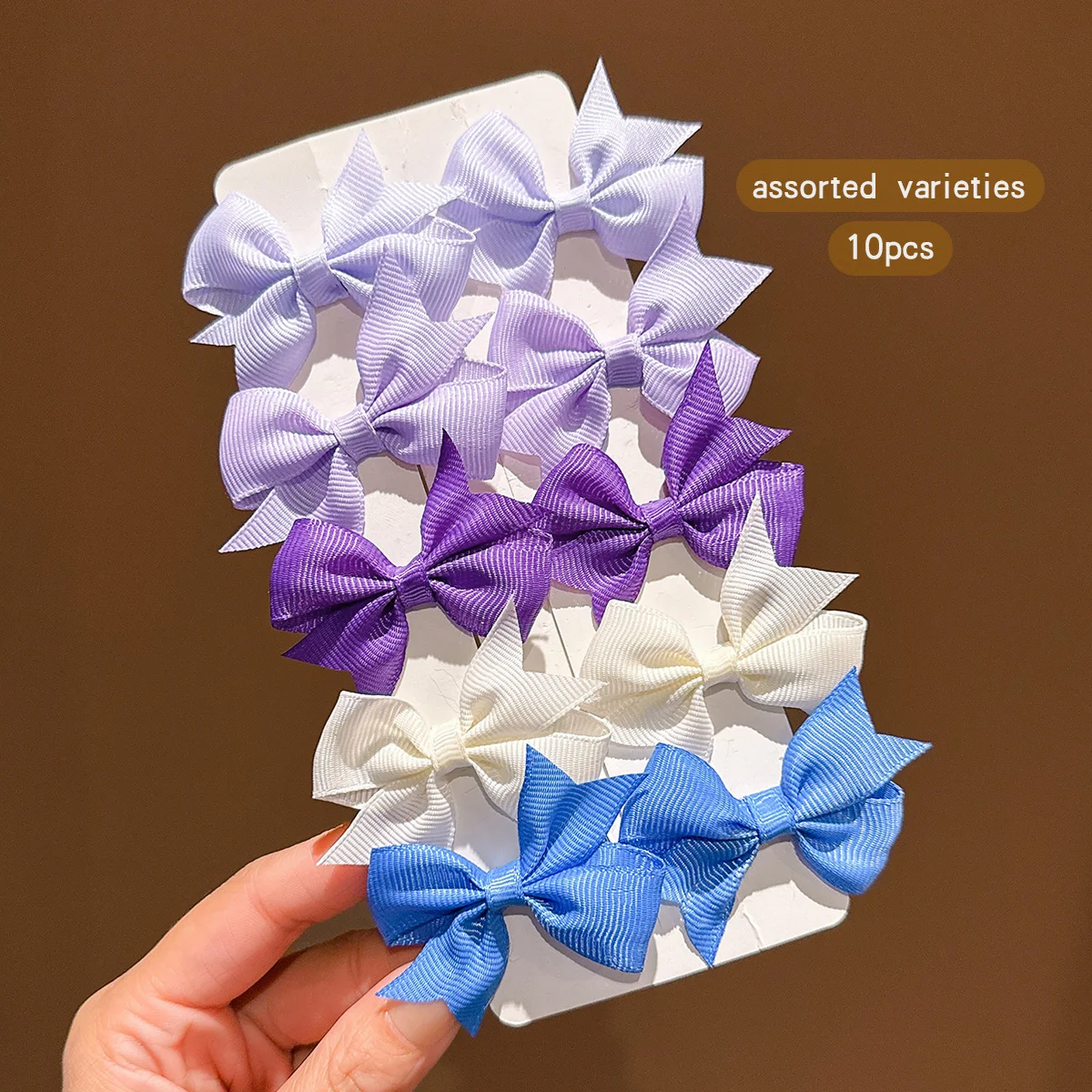 10 colors random purple bow hair clip, sweet and simple hair clip suitable for daily use