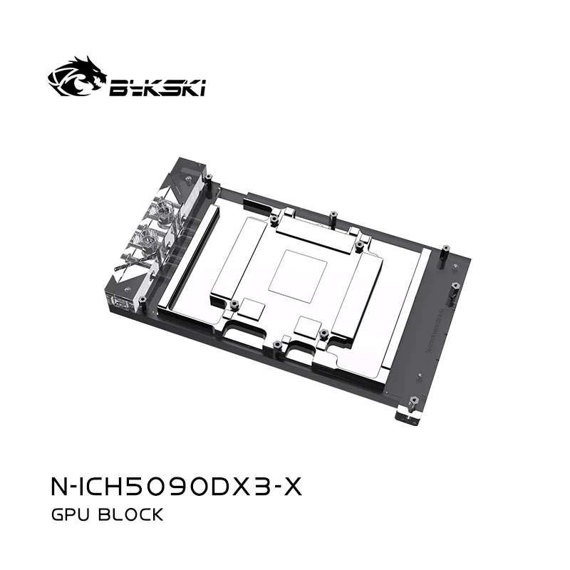 Bykski N-ICH5090DX3-X GPU Block for INNO3D RTX5090 D / ICHILL X3 / MSI RTX5090 VENTUS 3X Graphics Card PC Water Cooling Radiator