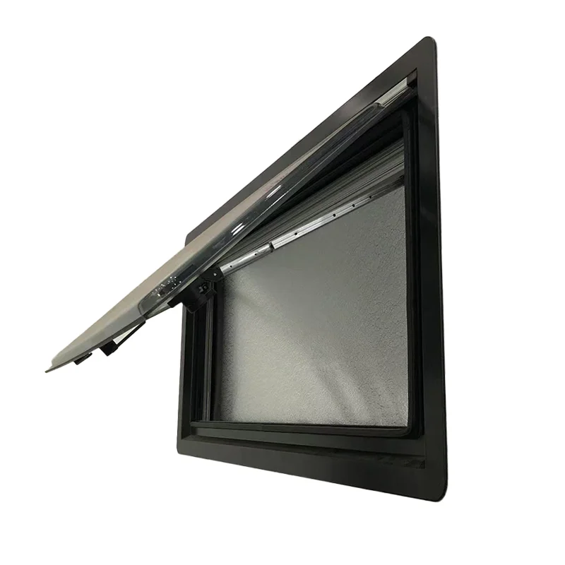 900x400mm MAYGOOD Camper Right Angle RV Window Side Window with Aluminum Alloy Cylindrical Inner Frame for Caravans view 3
