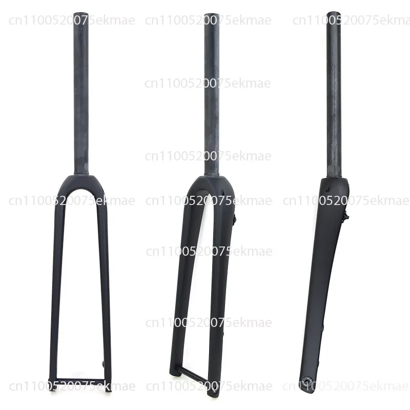 New all-carbon fiber road car front fork straight tube cone tube axle full