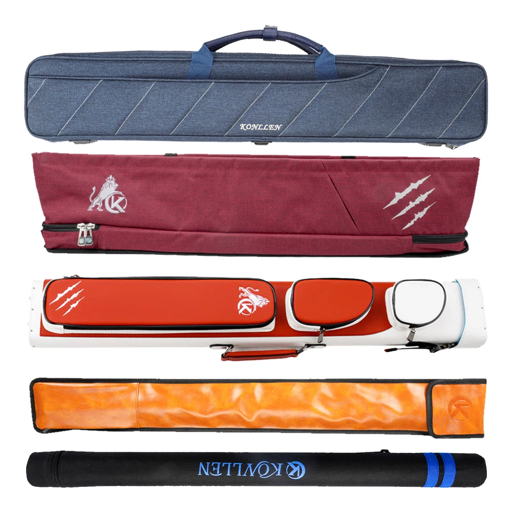 Pool Cue Case 4 Butts 8 Shafts Billiard Pool Cue Bag 2 Colors Pool Stick Carrying Case  12 Holes Case PU Leather High capacity