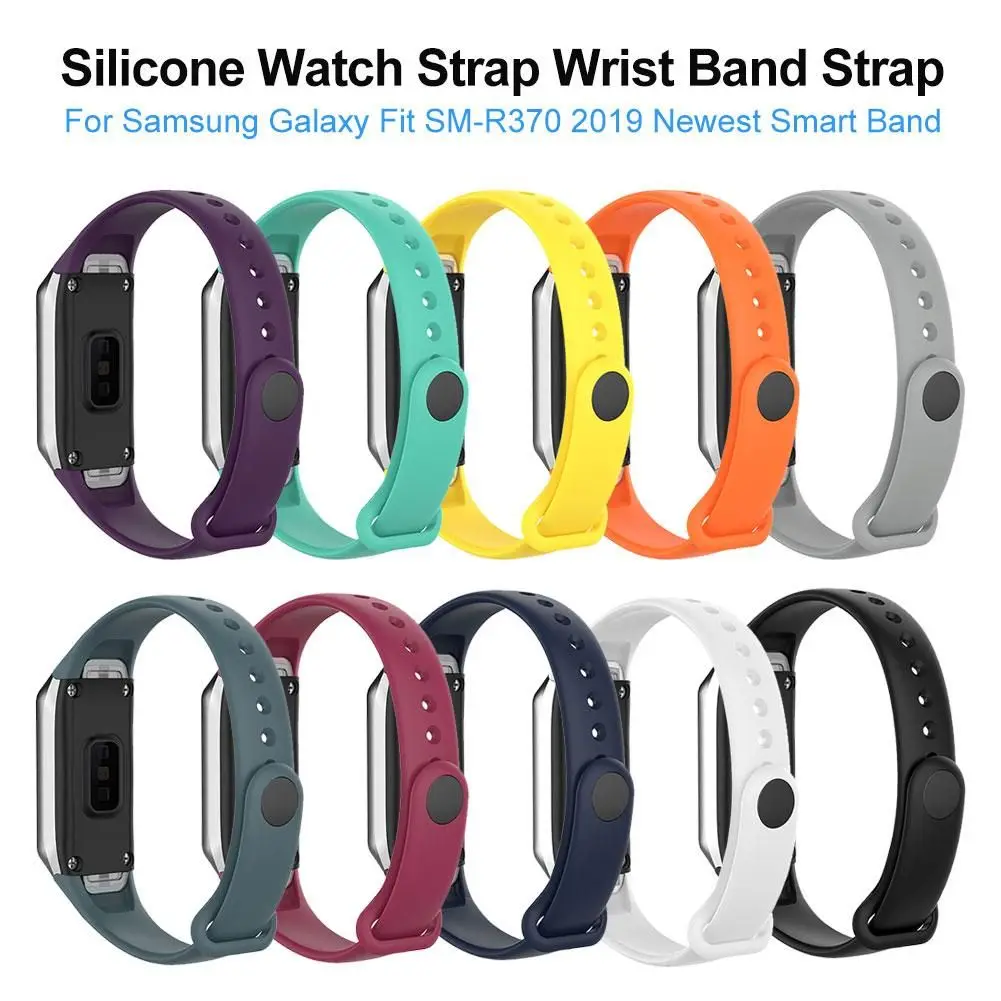 Watch band Bracelet Replacement Buckles Strap Soft Silicone WristBand Breathable Watchband For Samsung Galaxy Fit SM-R370