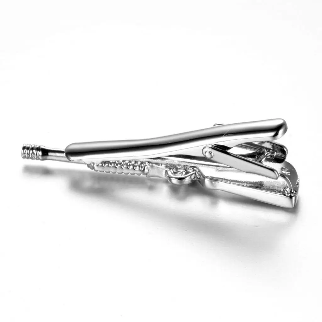 Silver Tie Bar Classic Brass Tie Clip Vintage Wedding Accessory for Men’s Casual and Formal Attire