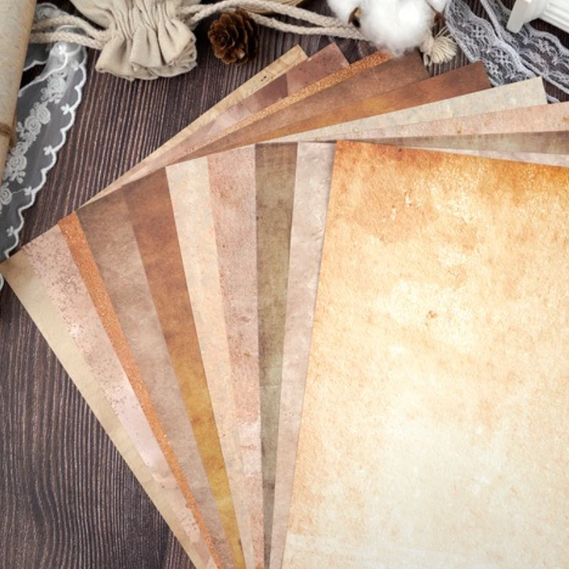 Papier Kraft Imitation style rétro nostalgique, 50 pièces, papier à lettres pour Invitation de fête d'anniversaire et de mariage, papier d'écriture pour Scrapbook Journal