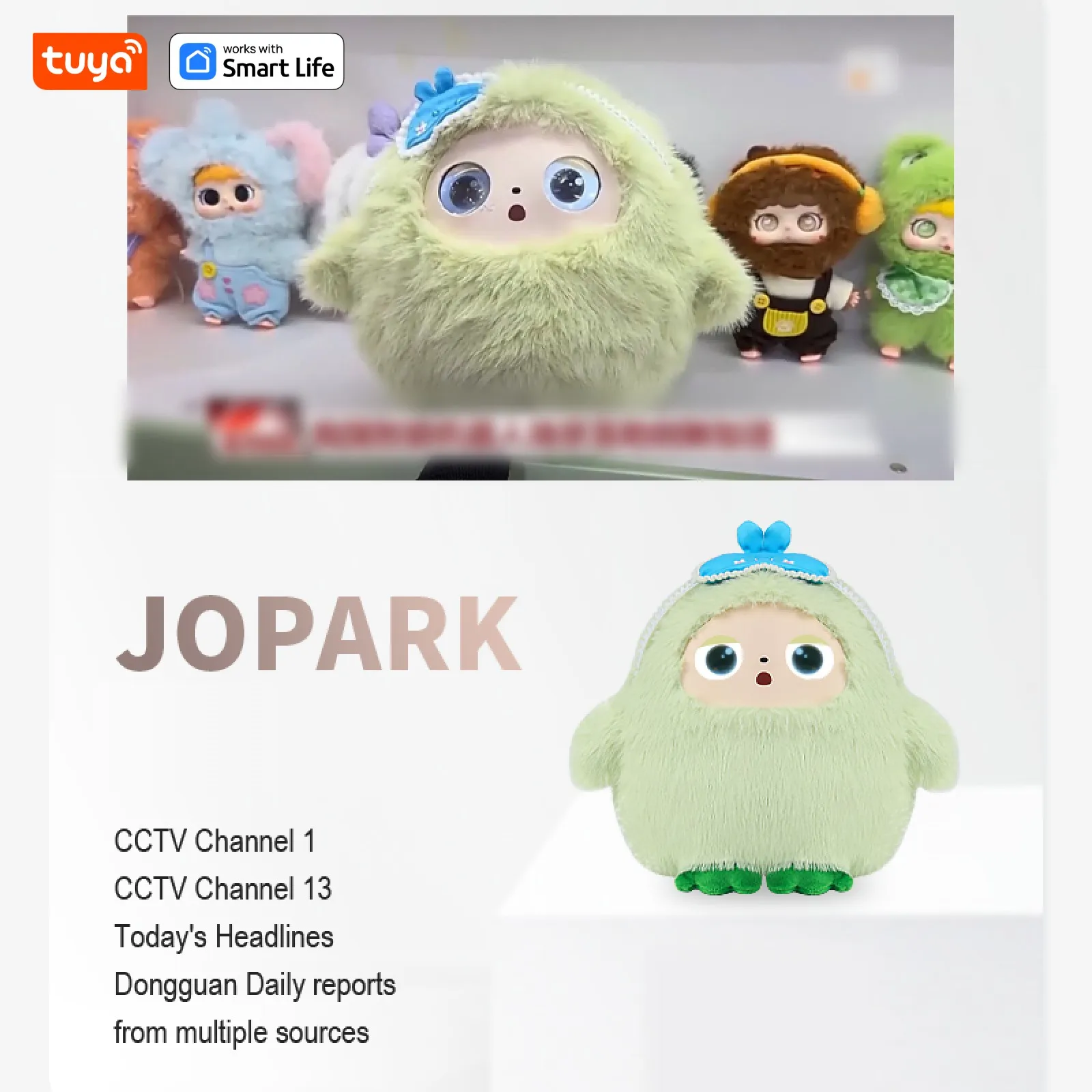 روبوت Yaya-AI القطيفة مع صوت ذكي وعيون LED، لعبة رفيق تفاعلية مع تحكم في تطبيق Tuya، حيوانات أليفة إلكترونية قابلة لإعادة الشحن عبر USB - أخضر نعناعي #5