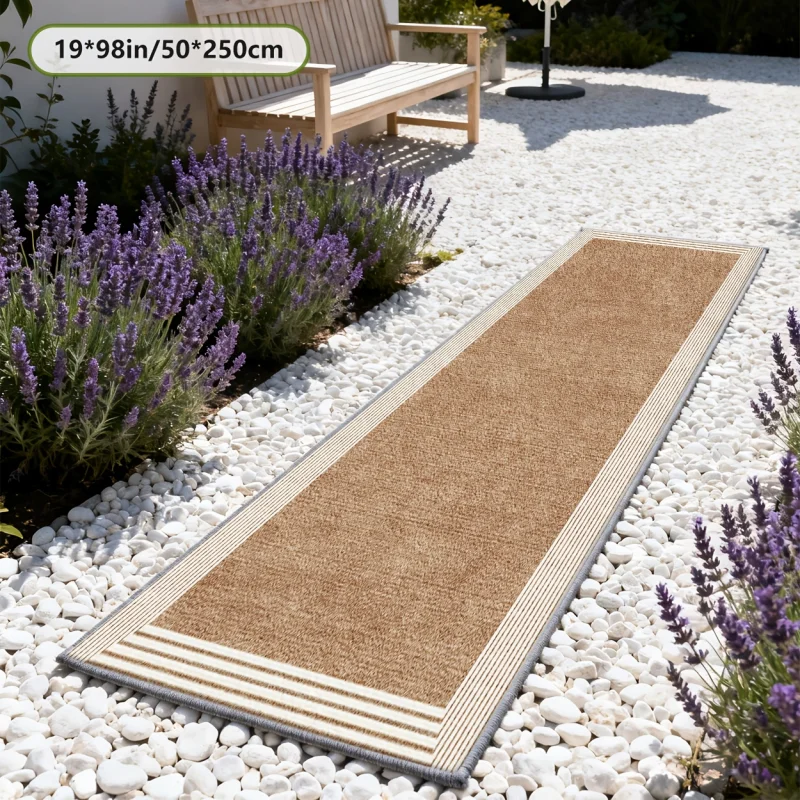 Tapis de sol long minimaliste d'extérieur VIKAMA, antidérapant, lavable, pour terrasse, couloir, cuisine, entrée, décoration de la maison