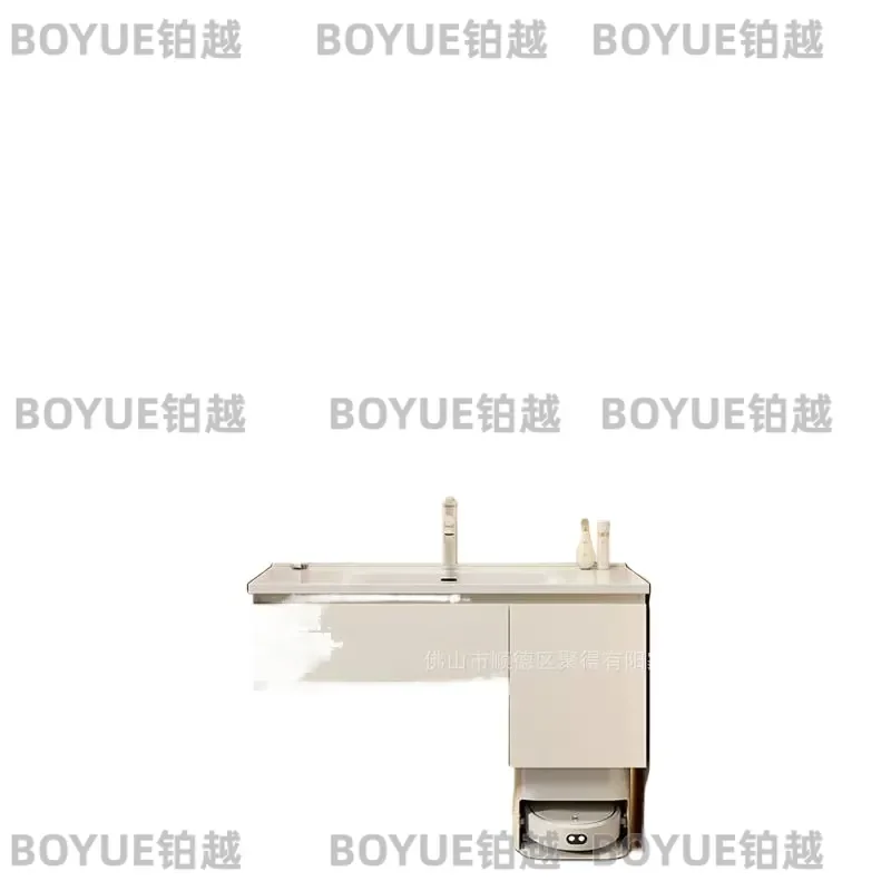 for Honeycomb Aluminum Bathroom Cabinet with Smart Mirror Ceramic Integrated Basin Robot Combination Washbasin Group