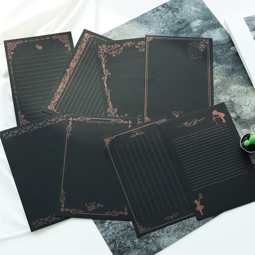 8Pcs Vintage Creative Writing Paper Set Premium Smooth Stationery Letter Paper for Note Taking Journaling Home Office School Use