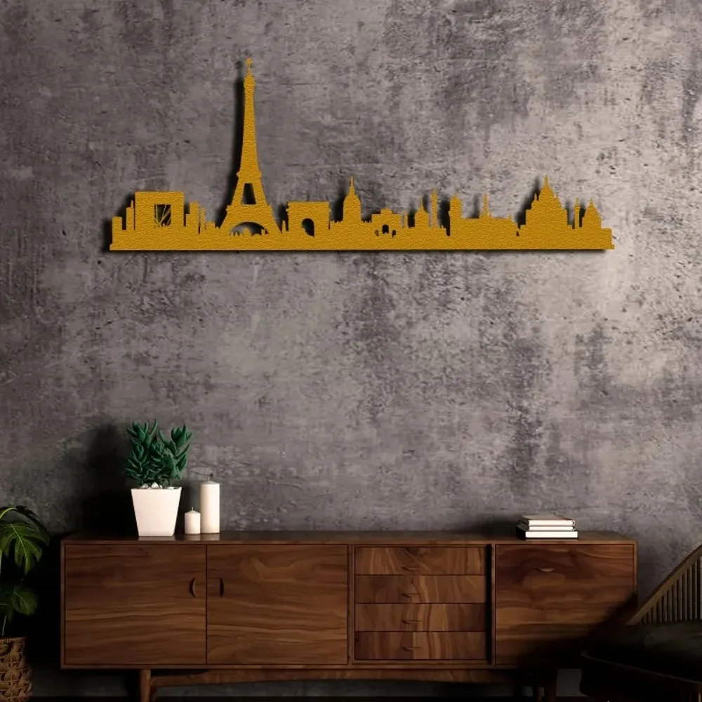 CIFbuy Paris Theme Metal Wall Art Gaming Mouse Pad Non-Slip Rubber Base Edge-Locked Laptop Desk Mat