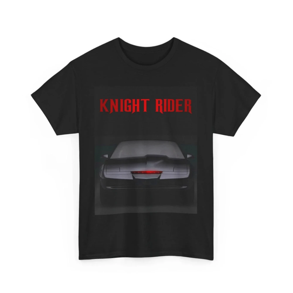 Camiseta unisex de algodón puro de gran gramaje de Knight Rider, camiseta con temática de la serie de televisión retro, adecuada tanto para hombres como para mujeres