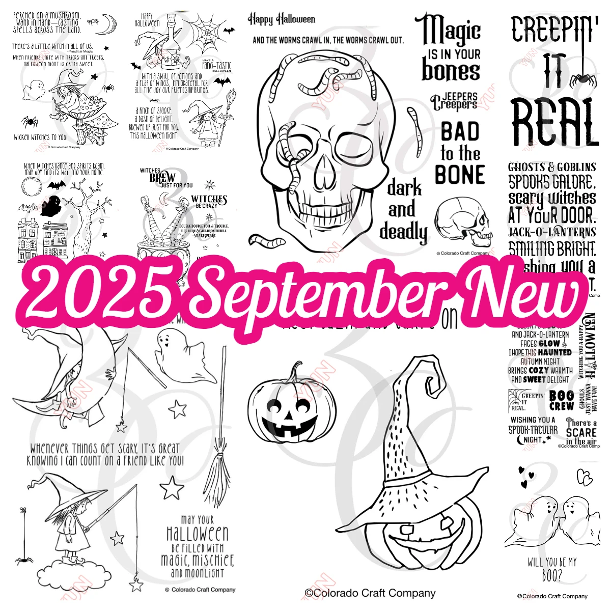 كن ماي بو! مشاعر سافي أقوال الهالوين طوابع نحت على بطاقة صغيرة يموت لتقوم بها بنفسك سكرابوكينغ جرعة الساحرة ضوء القمر ختم سحري #1